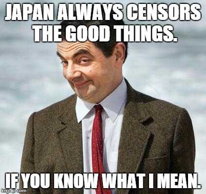 Well, you know what I mean. | JAPAN ALWAYS CENSORS THE GOOD THINGS. IF YOU KNOW WHAT I MEAN. | image tagged in mr bean | made w/ Imgflip meme maker
