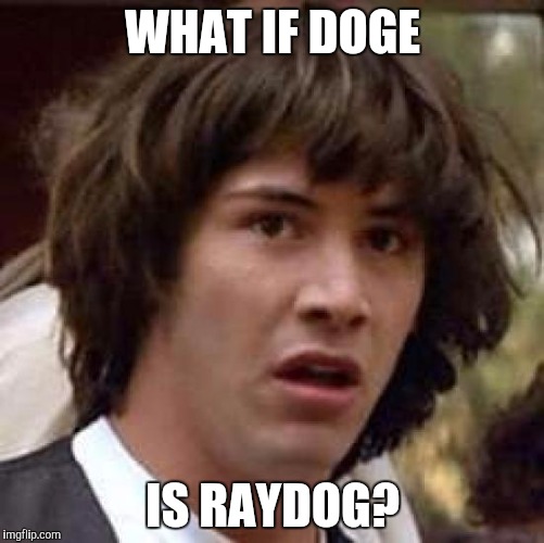It would explain why he's awesome with memes... | WHAT IF DOGE IS RAYDOG? | image tagged in memes,conspiracy keanu,doge | made w/ Imgflip meme maker