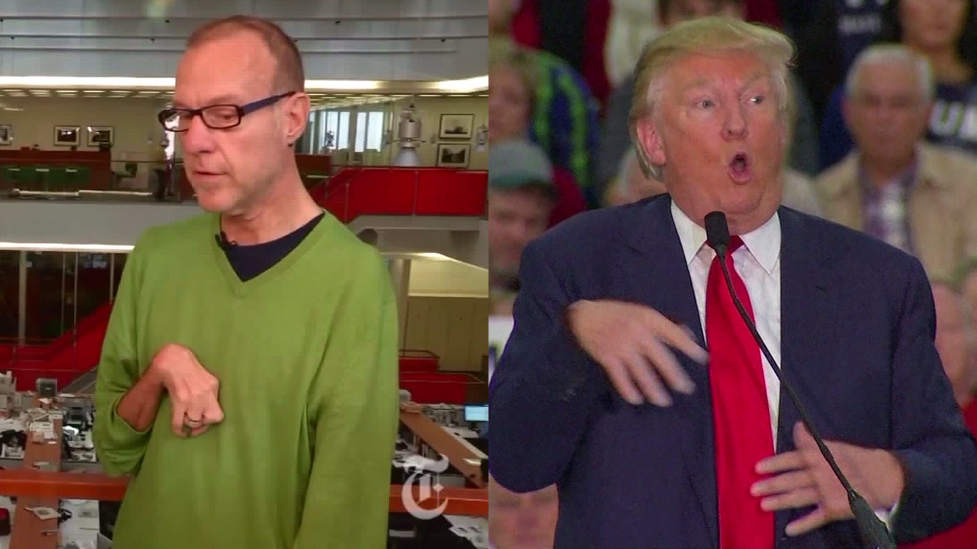 Trump Mocking Disabled Reporter Blank Meme Template