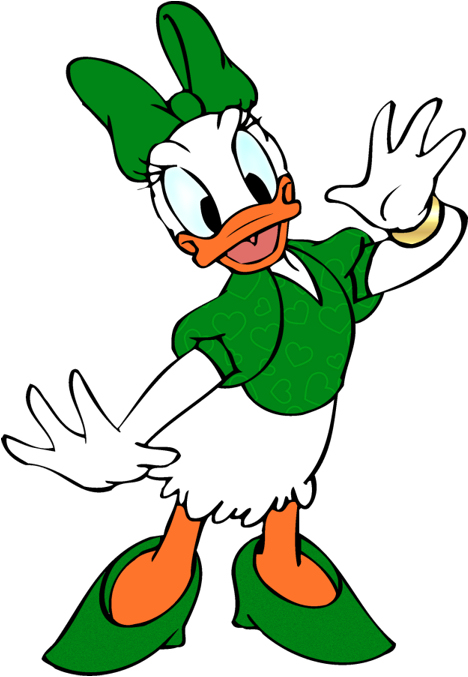 Daisy Duck - green Blank Meme Template