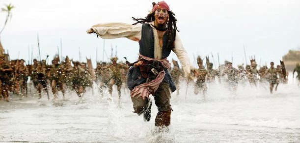 Jack Sparrow Being Chased Blank Meme Template