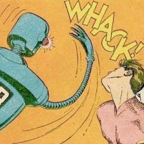 Robot slaps human Blank Meme Template
