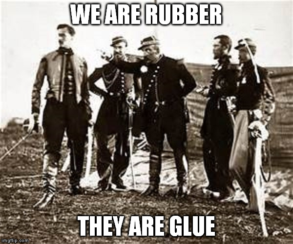 They're going to regret dropping that F bomb | WE ARE RUBBER THEY ARE GLUE | image tagged in 1 2 3 4,i declare meme war,latex intolerance | made w/ Imgflip meme maker