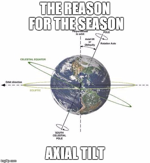 The Reason for the Season` | THE REASON FOR THE SEASON AXIAL TILT | image tagged in christmas,winter,happy holidays,war on christmas,science,exmormon | made w/ Imgflip meme maker