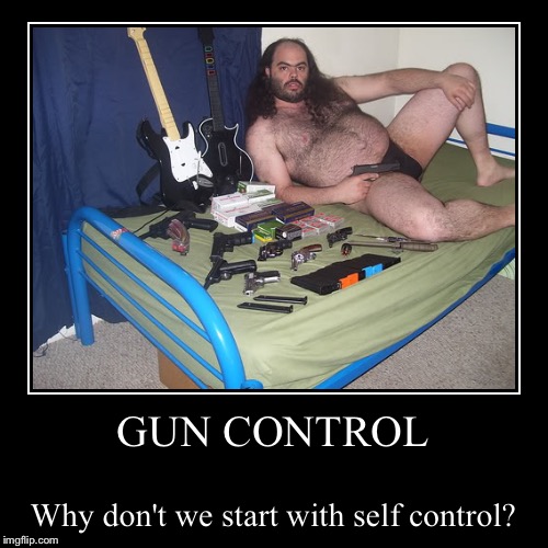 image tagged in funny,demotivationals,gun control | made w/ Imgflip demotivational maker
