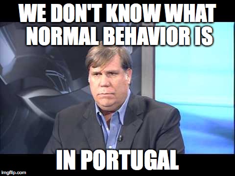 WE DON'T KNOW WHAT NORMAL BEHAVIOR IS IN PORTUGAL | image tagged in theticket | made w/ Imgflip meme maker