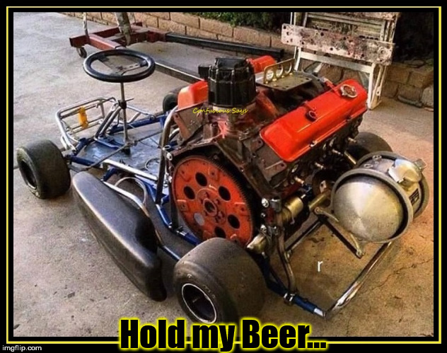 Hold my Beer | Hold my Beer... | image tagged in go-kart from hell,hold my beer,confusious says,humor,funny | made w/ Imgflip meme maker
