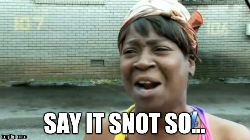 Ain't Nobody Got Time For That Meme | SAY IT SNOT SO... | image tagged in memes,aint nobody got time for that | made w/ Imgflip meme maker