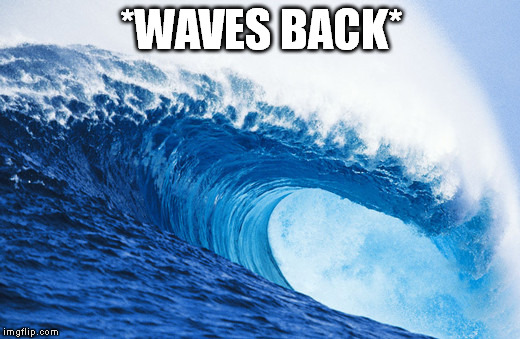 *WAVES BACK* | made w/ Imgflip meme maker