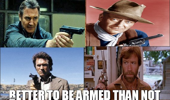 BETTER TO BE ARMED THAN NOT | made w/ Imgflip meme maker