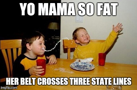 Yo Mamas So Fat | YO MAMA SO FAT HER BELT CROSSES THREE STATE LINES | image tagged in memes,yo mamas so fat | made w/ Imgflip meme maker