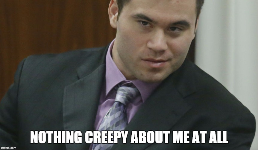 creepy holtzclaw | NOTHING CREEPY ABOUT ME AT ALL | image tagged in creepy holtzclaw | made w/ Imgflip meme maker