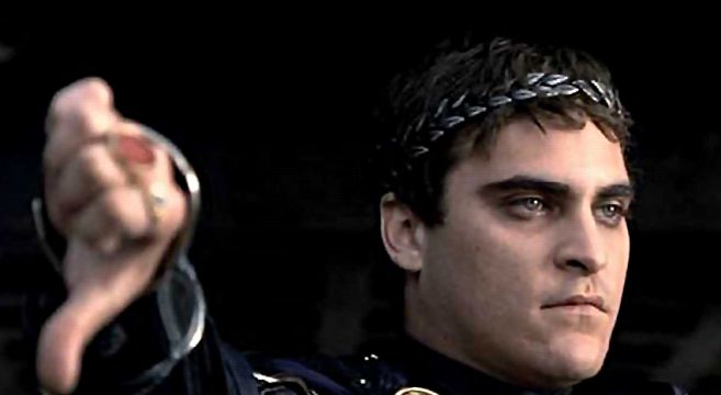 Commodus thumbs down Blank Meme Template