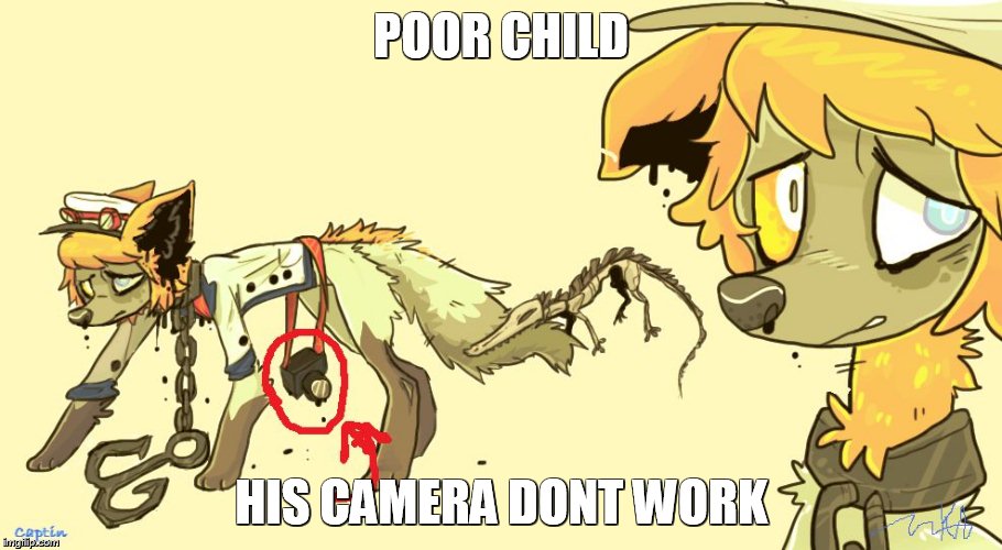 POOR CHILD HIS CAMERA DONT WORK | image tagged in captain v2 | made w/ Imgflip meme maker