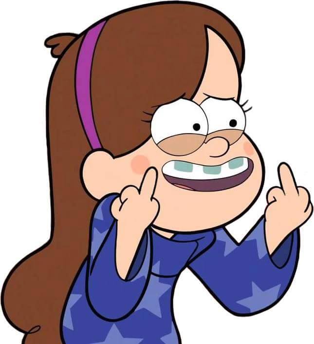 High Quality Mabel Pines flicking you off Blank Meme Template