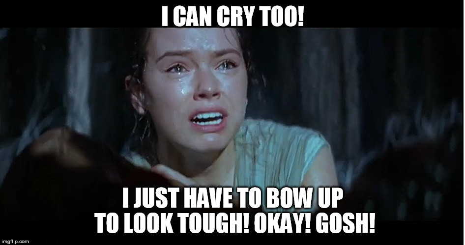 I took the acid while making the film instead of while watching  | I CAN CRY TOO! I JUST HAVE TO BOW UP TO LOOK TOUGH! OKAY! GOSH! | image tagged in i took the acid while making the film instead of while watching  | made w/ Imgflip meme maker
