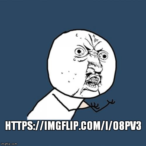Y U No Meme | HTTPS://IMGFLIP.COM/I/O8PV3 | image tagged in memes,y u no | made w/ Imgflip meme maker