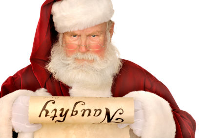 High Quality Santa Naughty List Blank Meme Template