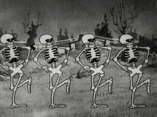 Spooky Scary Skeletons Blank Meme Template