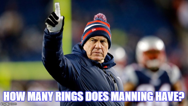 HOW MANY RINGS DOES MANNING HAVE? | image tagged in waiter | made w/ Imgflip meme maker