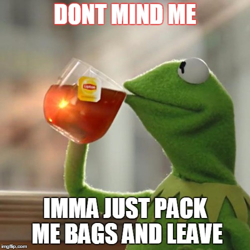But That's None Of My Business Meme | DONT MIND ME IMMA JUST PACK ME BAGS AND LEAVE | image tagged in memes,but thats none of my business,kermit the frog | made w/ Imgflip meme maker