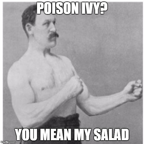 Overly Manly Man | POISON IVY? YOU MEAN MY SALAD | image tagged in memes,overly manly man | made w/ Imgflip meme maker