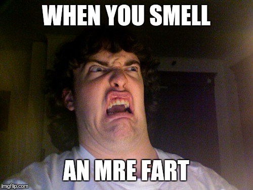 Oh No Meme | WHEN YOU SMELL AN MRE FART | image tagged in memes,oh no | made w/ Imgflip meme maker