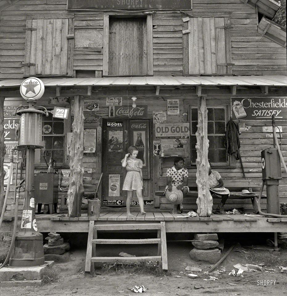 High Quality "Daughter of tobacco sharecropper at country store. Person Count Blank Meme Template