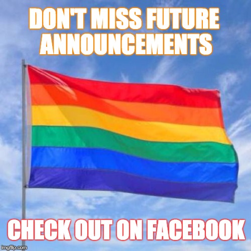 Gay pride flag | DON'T MISS FUTURE ANNOUNCEMENTS CHECK OUT ON FACEBOOK | image tagged in gay pride flag | made w/ Imgflip meme maker