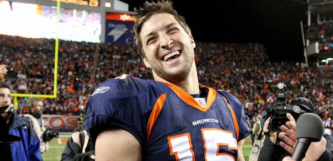 Tebow laughing Blank Meme Template