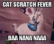 CAT SCRATCH FEVER BAA NANA NAAA | made w/ Imgflip meme maker