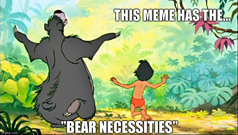 THIS MEME HAS THE... "BEAR NECESSITIES" | made w/ Imgflip meme maker