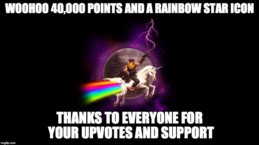 Without all your support it would not have been possible | WOOHOO 40,000 POINTS AND A RAINBOW STAR ICON THANKS TO EVERYONE FOR YOUR UPVOTES AND SUPPORT | image tagged in thanks,memes,upvote | made w/ Imgflip meme maker