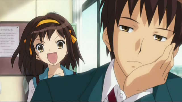 Kyon+Haruhi Blank Meme Template