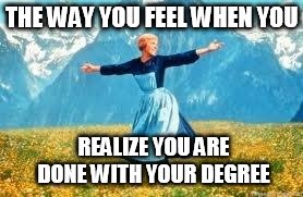 Look At All These | THE WAY YOU FEEL WHEN YOU REALIZE YOU ARE DONE WITH YOUR DEGREE | image tagged in memes,look at all these | made w/ Imgflip meme maker
