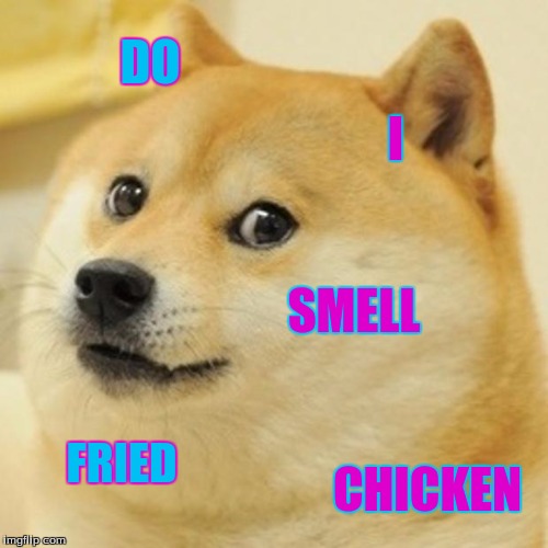 Doge Meme | DO I SMELL FRIED CHICKEN | image tagged in memes,doge | made w/ Imgflip meme maker