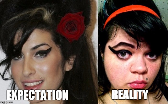 I think that she was quite close enough, wasn't she?  | EXPECTATION REALITY | image tagged in memes,expectations vs reality,funny,amy winehouse | made w/ Imgflip meme maker