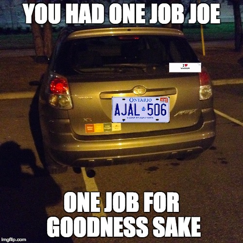 One job | YOU HAD ONE JOB JOE ONE JOB FOR GOODNESS SAKE | image tagged in memes | made w/ Imgflip meme maker