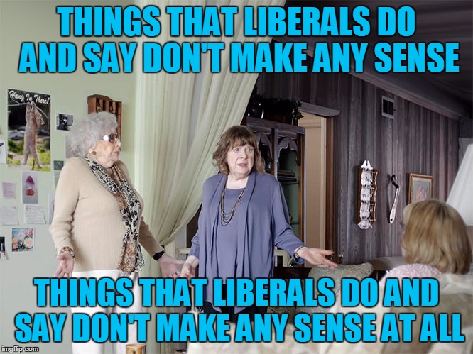 THINGS THAT LIBERALS DO AND SAY DON'T MAKE ANY SENSE THINGS THAT LIBERALS DO AND SAY DON'T MAKE ANY SENSE AT ALL | made w/ Imgflip meme maker