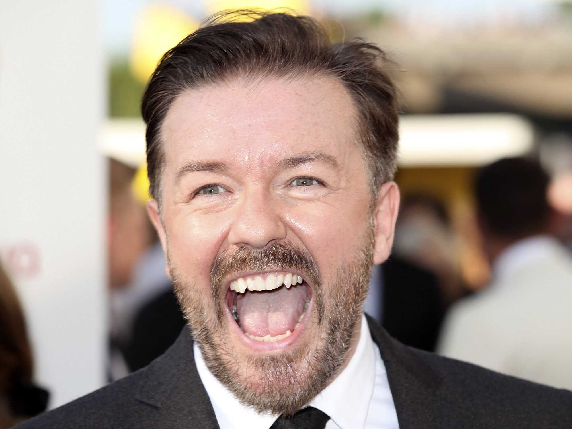 Ricky Gervais Laugh Blank Meme Template