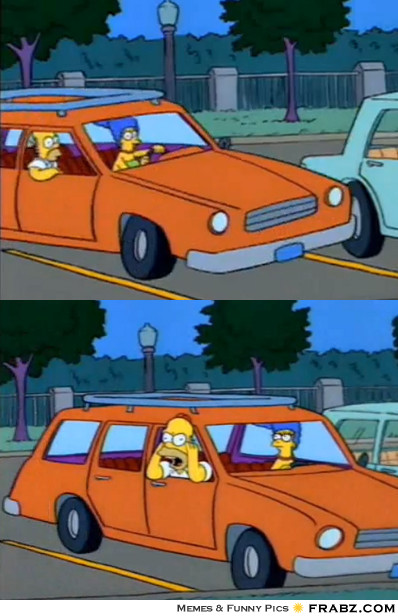 High Quality Simpsons car meme Blank Meme Template