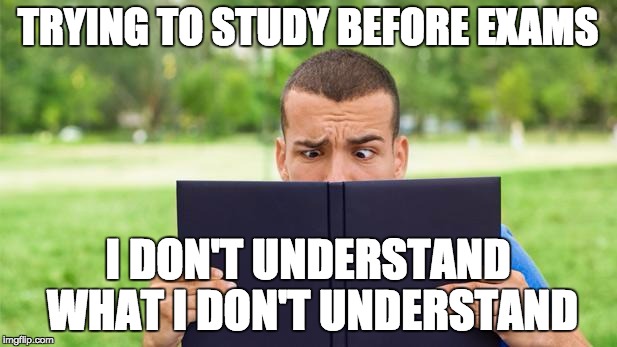 what am ireading | TRYING TO STUDY BEFORE EXAMS I DON'T UNDERSTAND WHAT I DON'T UNDERSTAND | image tagged in what am ireading | made w/ Imgflip meme maker