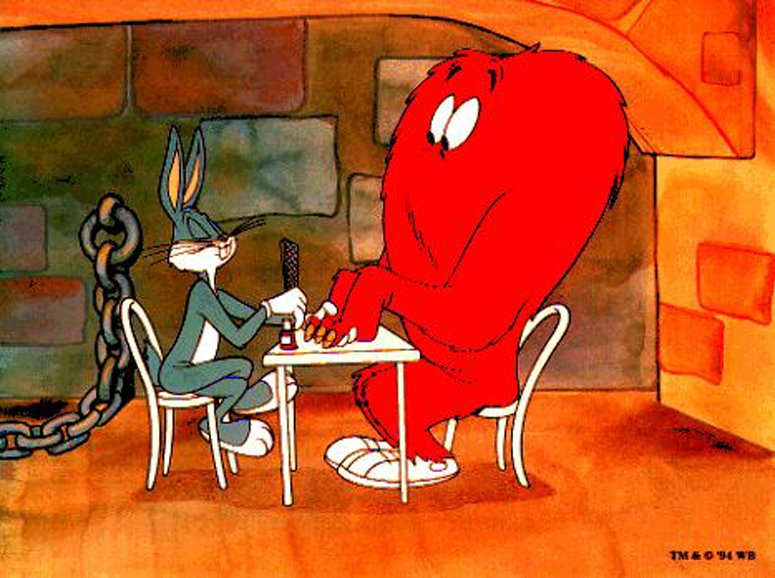 High Quality Bugs Bunny and Gossamer Blank Meme Template