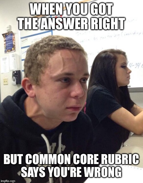 When You're Trying Not To | WHEN YOU GOT THE ANSWER RIGHT BUT COMMON CORE RUBRIC SAYS YOU'RE WRONG | image tagged in common core,high school,when you're trying not to | made w/ Imgflip meme maker