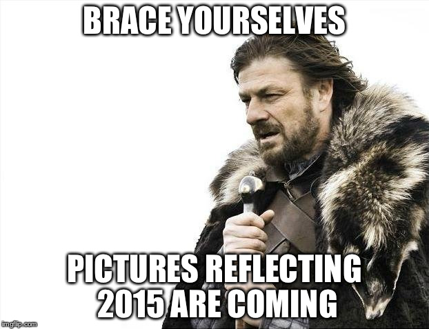 Brace Yourselves X is Coming | BRACE YOURSELVES PICTURES REFLECTING 2015 ARE COMING | image tagged in memes,brace yourselves x is coming | made w/ Imgflip meme maker