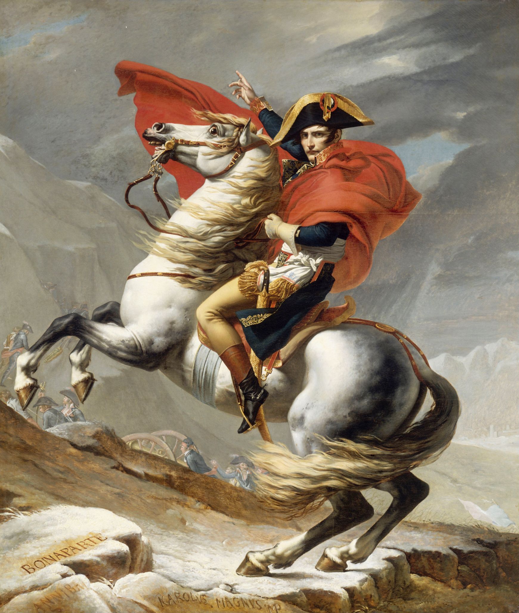 High Quality Napoleon Crossing the Alps Blank Meme Template