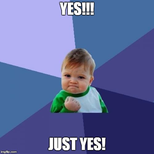 Success Kid | YES!!! JUST YES! | image tagged in memes,success kid | made w/ Imgflip meme maker