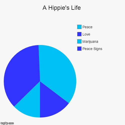 Hippies | image tagged in funny,pie charts | made w/ Imgflip chart maker