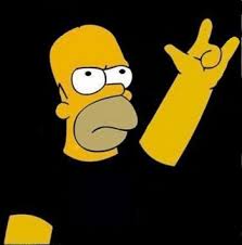 Pegatina Rock and Roll Homer