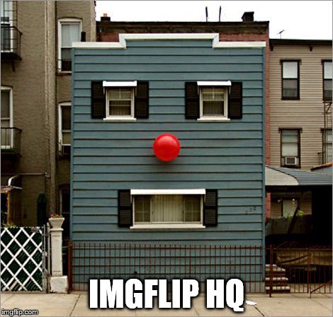 face building | IMGFLIP HQ | image tagged in face building | made w/ Imgflip meme maker